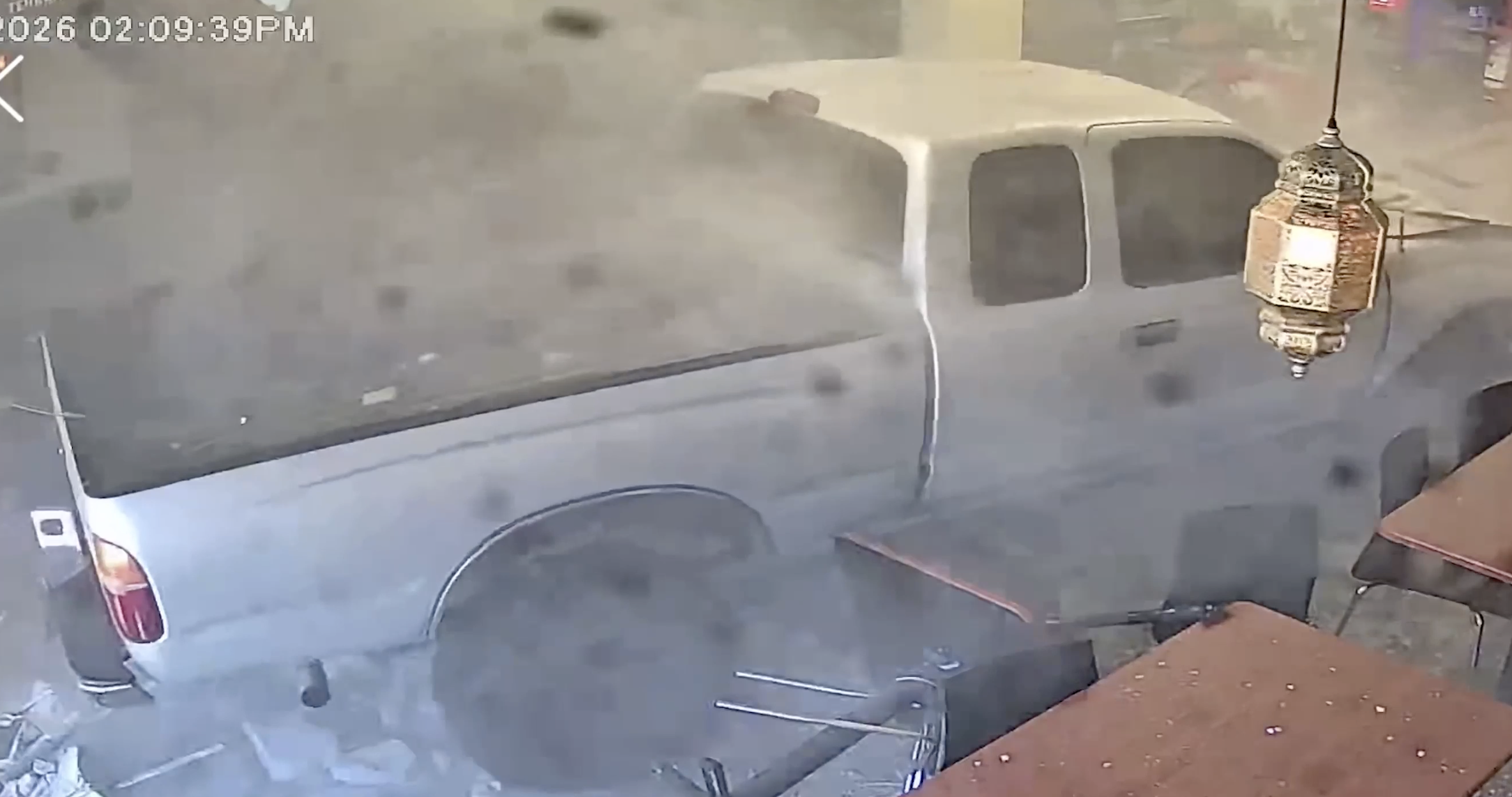 Watch: Suspected drunk driver crashes truck into California restaurant — Ardmore Dining news